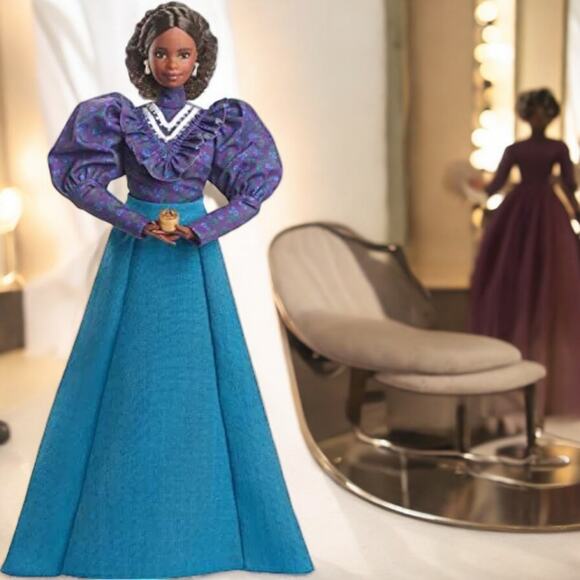 Madame CJ Walker Doll Puff Sleeve Blouse Barbie Doll - Picture 4 of 4